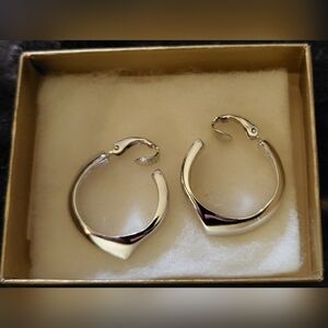 Vintage Avon Clip On Earrings. Hoops. New In Box
